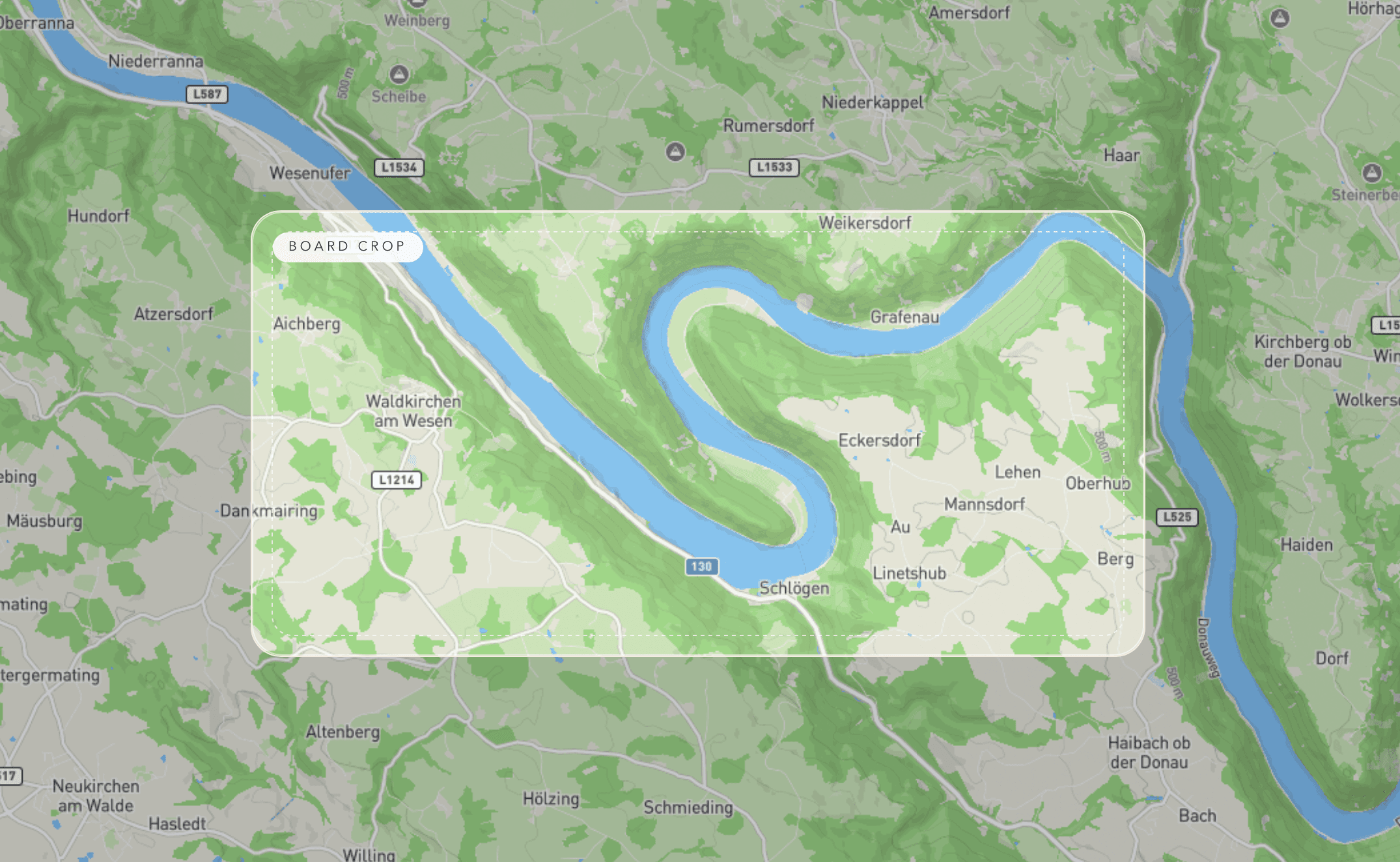Live map crop view inside the Layered Maps editor